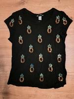 T-Shirt Ananas Pailetten von H&M (Gr. M) Hessen - Ottrau Vorschau