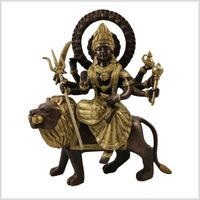 Durga auf Löwe 30,5cm 4,6kg Messing verkupfert Saraswati Lakshmi Hamburg-Mitte - Hamburg Hamm Vorschau