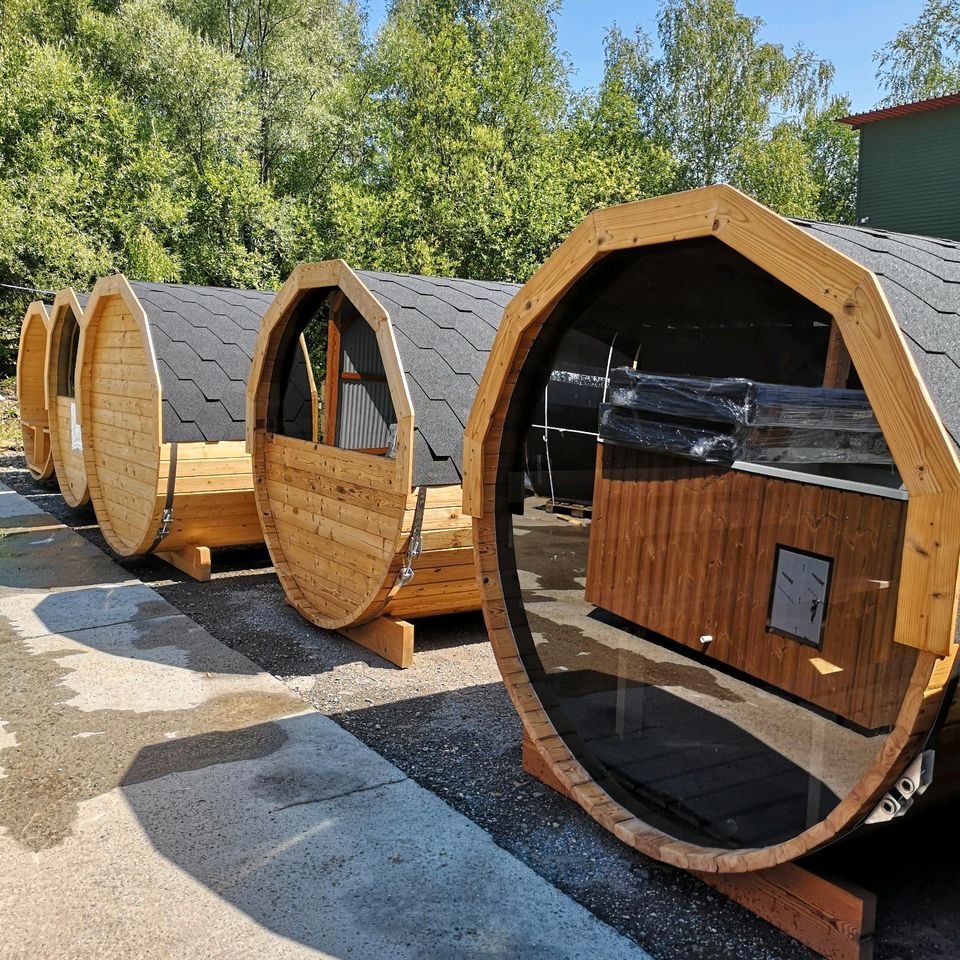 Fasssauna Gartensauna HolzSauna Saunafass Aussensauna camping in Hamburg