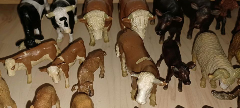 Schleich Tiere Kuh Schwein Schaf Esel Ziege Widder Zebra Hirsch in Berlin