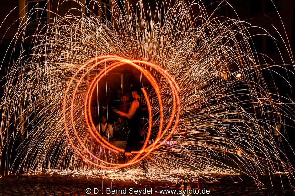 Feuershow der besonderen Art in Duderstadt