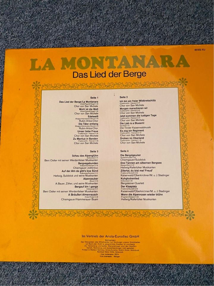 La Montanara - Das Lied der Berge - Vinyl LP in Trostberg
