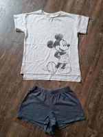 H&M Schlafanzug Pyjama Micky Maus Grau Schwarz 146 152 Top Niedersachsen - Rastede Vorschau