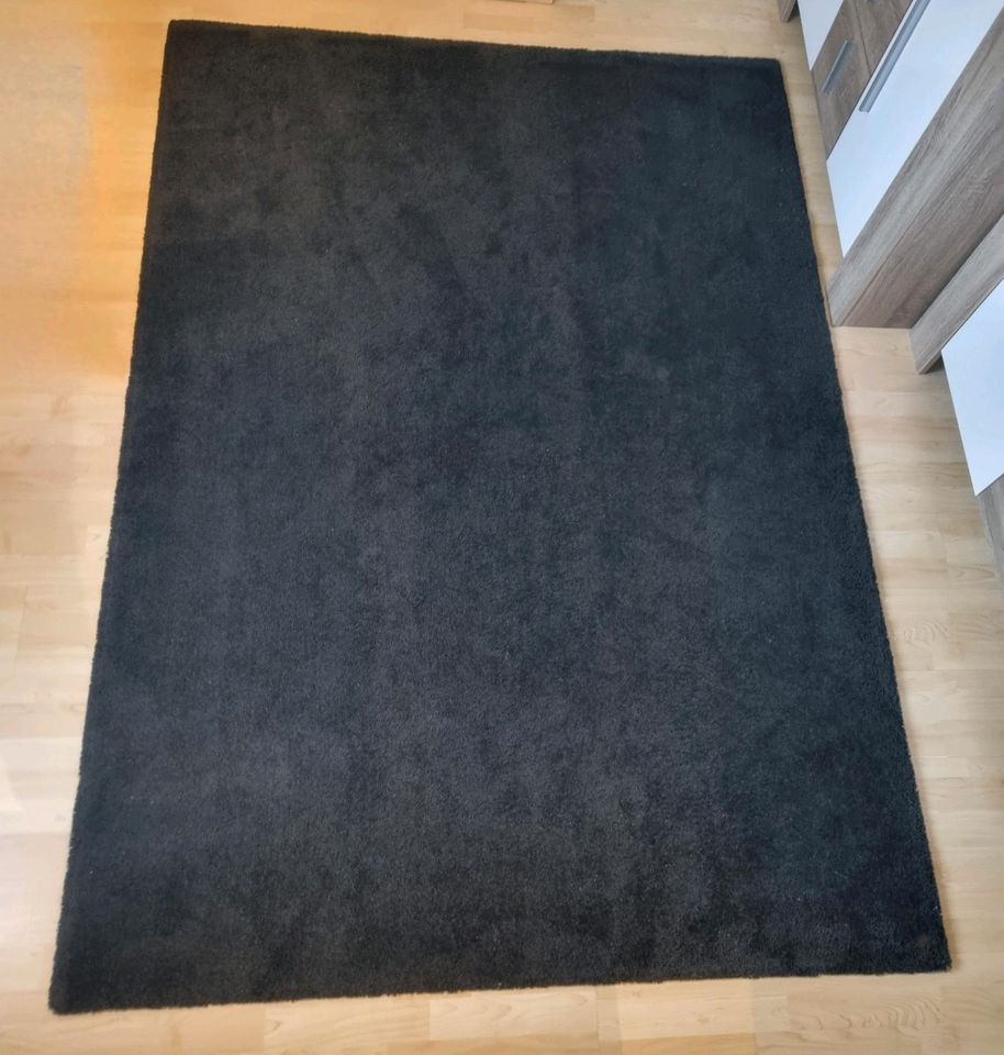 Hochflor Teppiche Shaggy kurz Schwarz 230x160cm 2x vorhanden in Bobingen