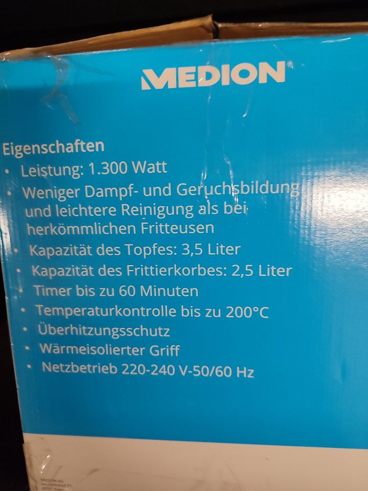 Heißluft Fritteuse Medion 1.300 W gebraucht, TOP Zustand in Hannover