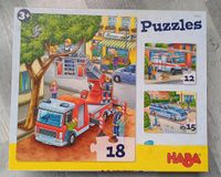 Haba Puzzles 3 × 18, 12, 15, Feuerwehr, Polizei, Krankenwagen Saarland - Spiesen-Elversberg Vorschau