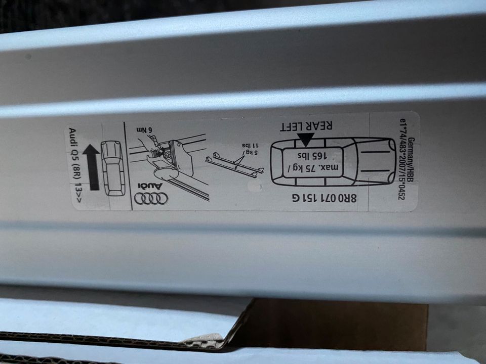 Audi Q5 S-Line Dachträger original, neu (unbenutzt) in Schöneck