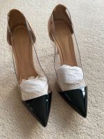 Sergio Rossi plexi Pumps Gr37,5 schwarz beige Lack Nordrhein-Westfalen - Engelskirchen Vorschau