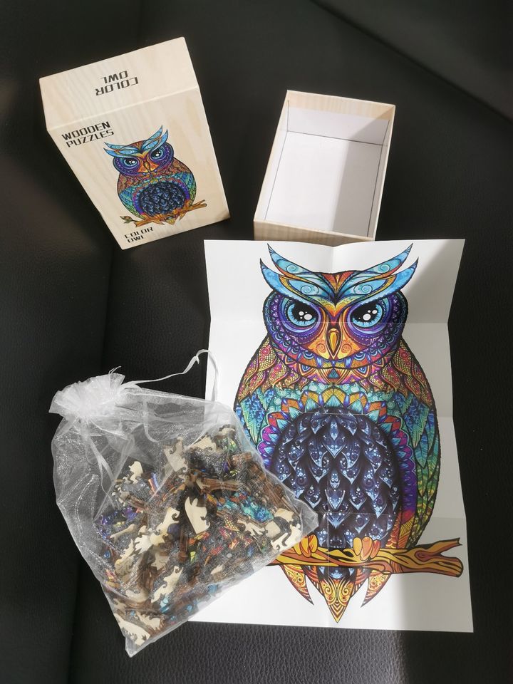 Wooden Puzzle Holzpuzzle Motiv Eule Color OWL in Waldsassen