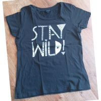 Monki Print T-Shirt Dunkelgrau Weiß Größe S Stay Wild Niedersachsen - Bad Pyrmont Vorschau