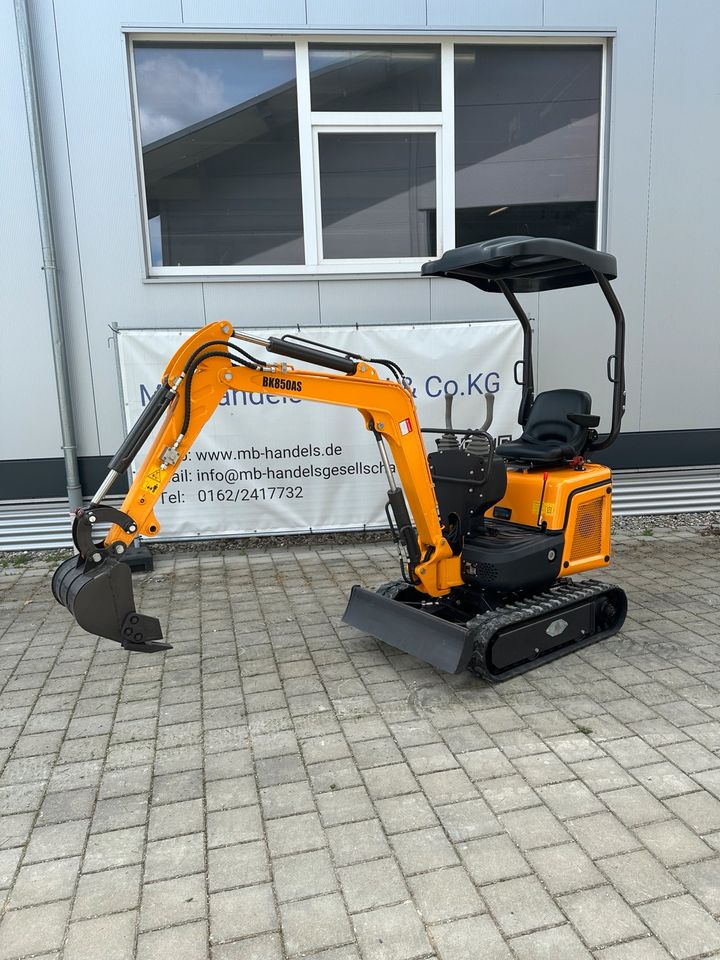 Neufahrzeug Minibagger + Schaufelpaket BK 850 Garantie in Neu Ulm