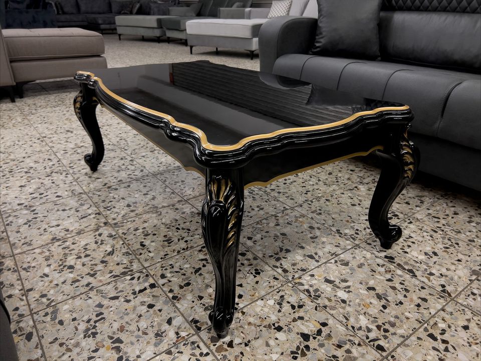 Couchtisch Barock  in Schwarz / Gold   B/H/T: ca. 120x49x70 cm in Mönchengladbach