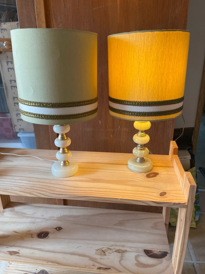 2x Tischlampen Onyx Zimmermann Vintage/Retro Grün in Bebra