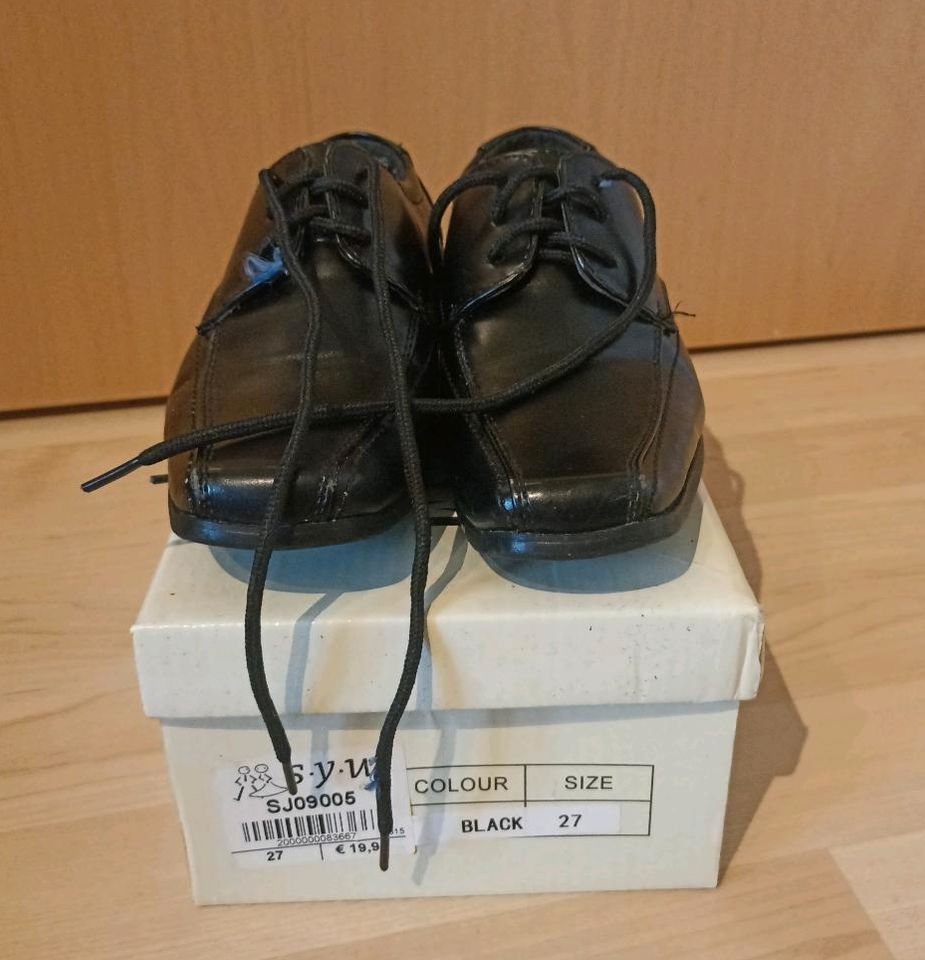 Schuhe Kinder Gr.27 echt glanz Leder in Plauen
