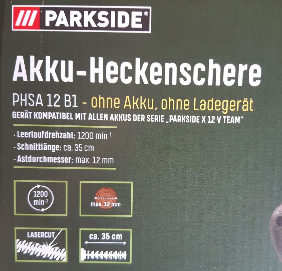 preisgünstig PARKSIDE 12V Akku-Heckenschere PHSA 12 Akku/Ladegerät - eBay ist in Kleinanzeigen Gottleuba-Berggießhübel Kleinanzeigen | Sachsen OHNE B1 Bad jetzt