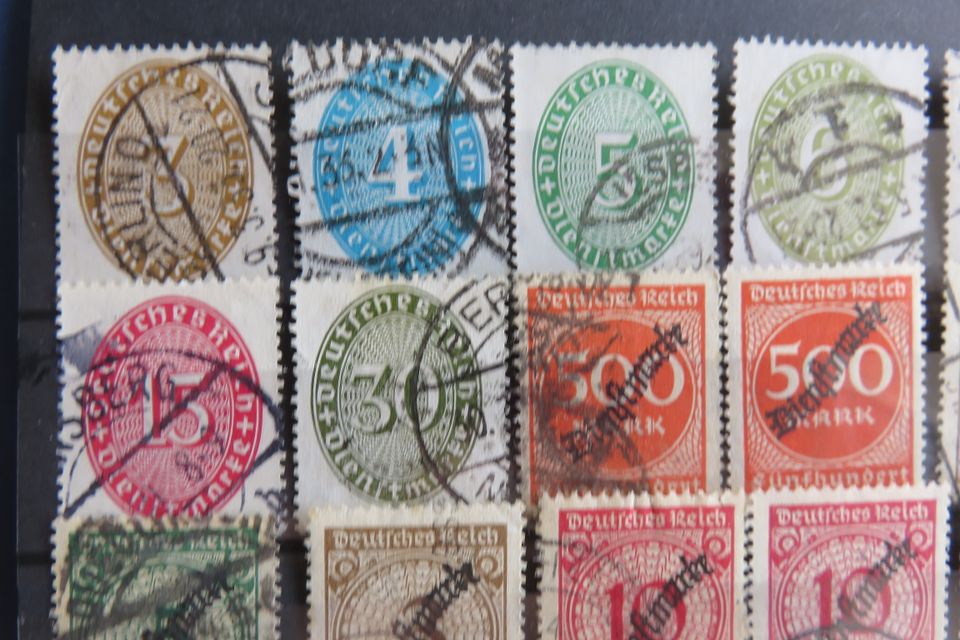 Briefmarken Konvolut Deutsches Reich Dienstmarken in Eging am See