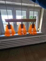DDR Lampe Erich Klemm Deckenlampe orange Retro Vintage Sachsen-Anhalt - Zehrental Vorschau