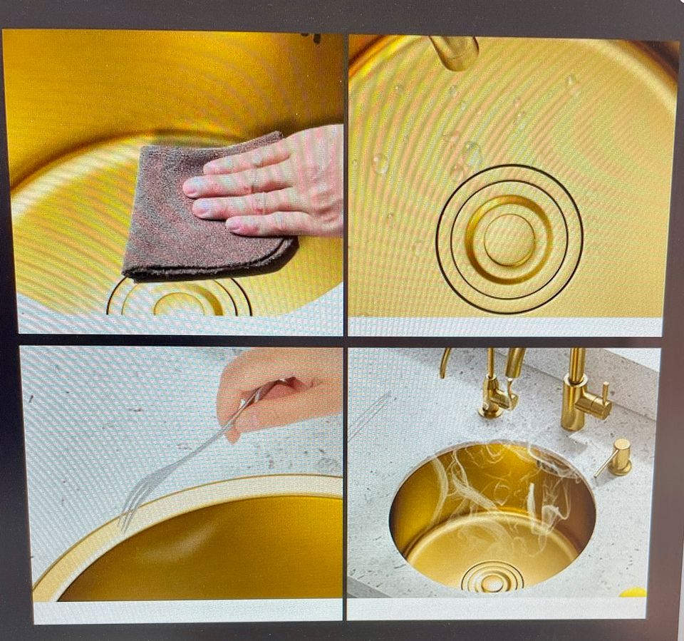 Küchenspüle im runden Design Gold ohne Armatur in Bohmte