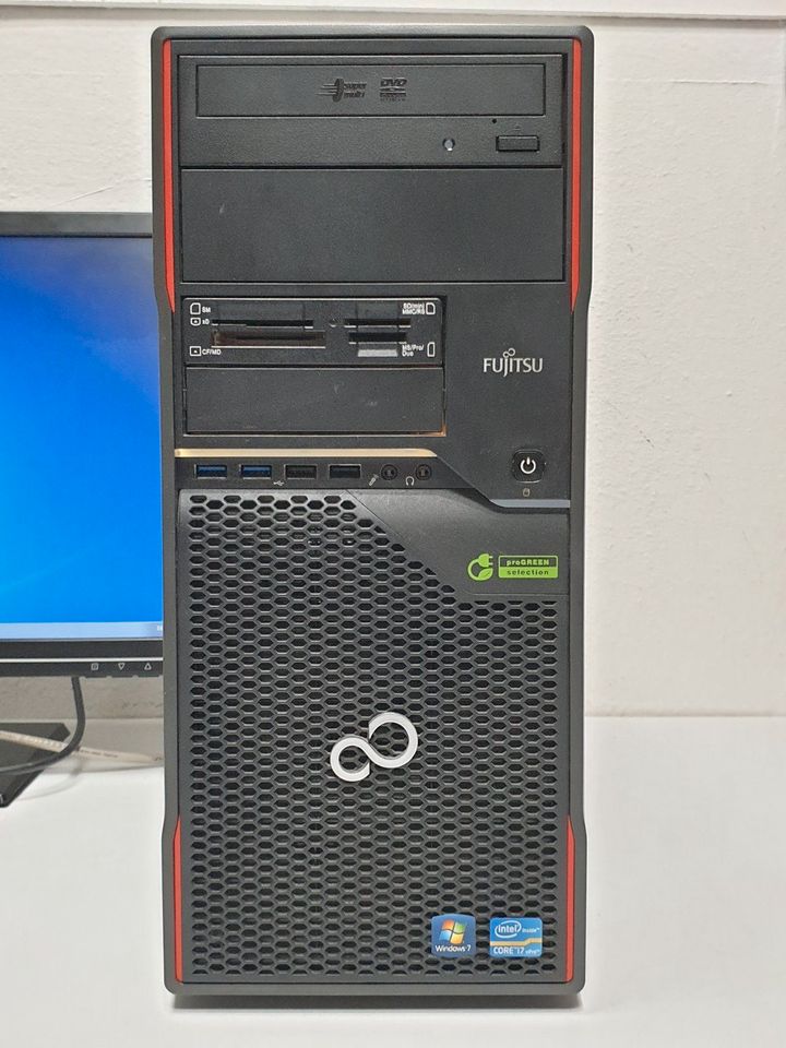 Fujitsu CELSIUS Windows 7 Gamer PC 256GB SSD 16GB i7-3770 GT 640 in Fellbach