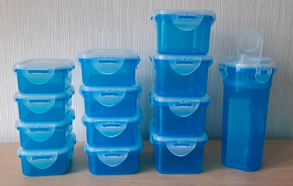 NEUES 13-tlg LocknLock Dosen-SET groß ☆ Shaker Becher Lock & Lock in Tann