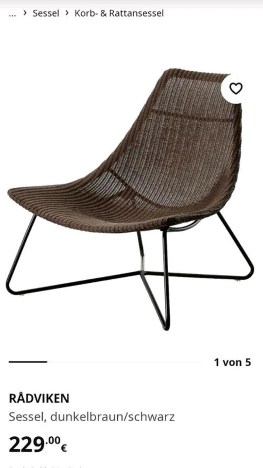 Ikea Radviken Bast Sessel Lounge Stühle in Offenburg