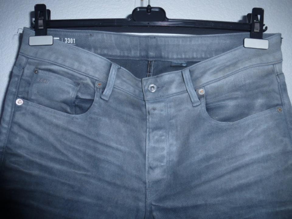 G-STAR 3301 Slim Herren Stretch Jeans grau schwarz Gr. 34 L 34 in Heiligkreuzsteinach