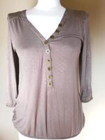 ONLY Shirt 3/4 Arm mit Knopfleiste braun Gr.XS Bayern - Ebermannstadt Vorschau