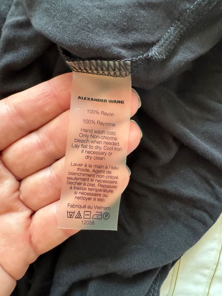 Alexander Wang M tanktop Luxus Shirt schwarz Rayon Plein Miu in Köln