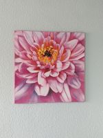 Wandbild Gemälde auf MDF Platte rosa Dahlie Blume Baden-Württemberg - Kraichtal Vorschau