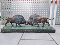 M.Bauer Künstler Bisons im Kampf Bronze Skultur um 1900 alt Baden-Württemberg - Wüstenrot Vorschau