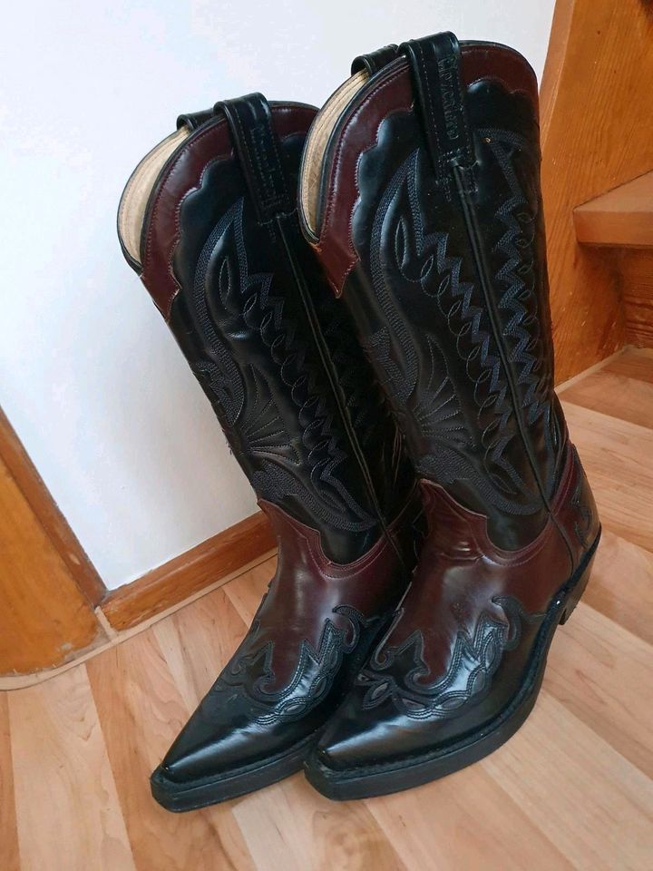 Mezcalero Western Stiefel Cowboy Boots Gr. 38 Leder Motorrad -NEU in Alzenau