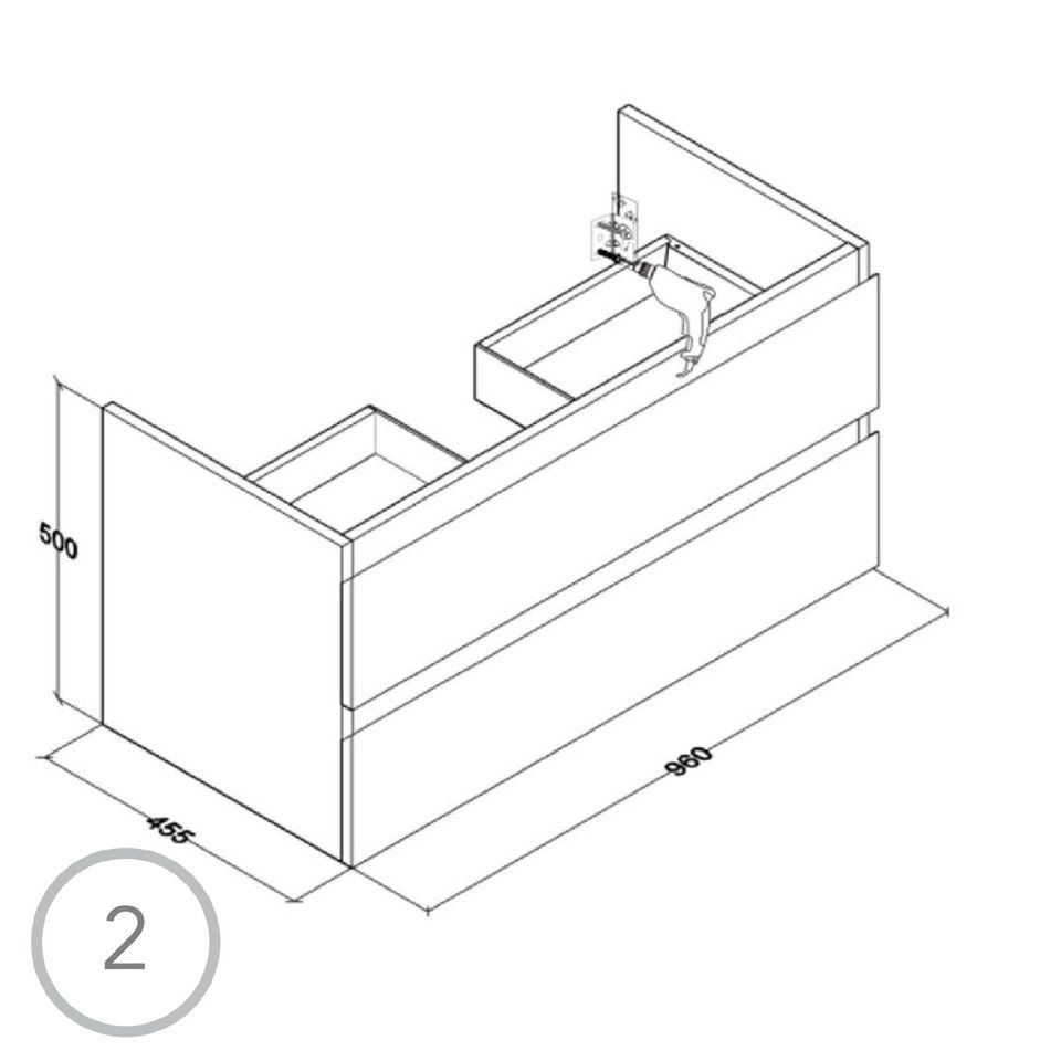 Waschtisch Unterschrank | Designer | Waschbecken | Hochglanz | matt | Unterschrank Badezimmer | Hettich System | weiß, Eiche, schwarz 60 cm | 80 cm | 100 cm | 120 cm | Waschbecken Waschtisch in Dortmund