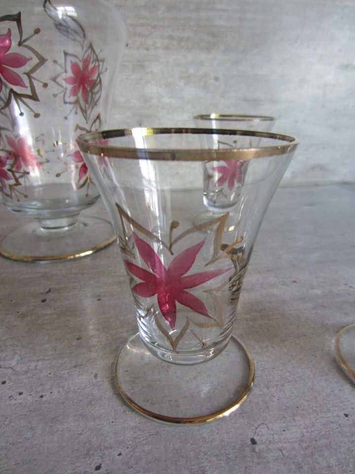 Glaskrug mit 6 Gläsern in Auma
