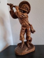 Handgeschnitzte Holzfigur "Junge mit Flöte" Höhe:37 cm Rheinland-Pfalz - Landau in der Pfalz Vorschau