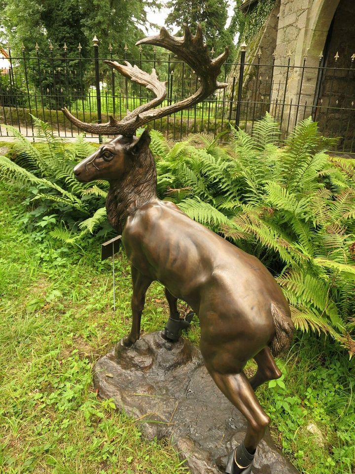 Bronzefigur Krokodil Alligator Garten Statue in Bernried Niederbay