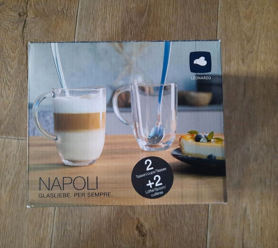 Leonardo Napoli Latte Gläser, *NEU* *OVP* in Lichtenfels