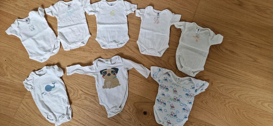 8x Bodys Größe 62 Kurzarm-Body Langarm-Body Body H&M C&A Babyclub in Maintal