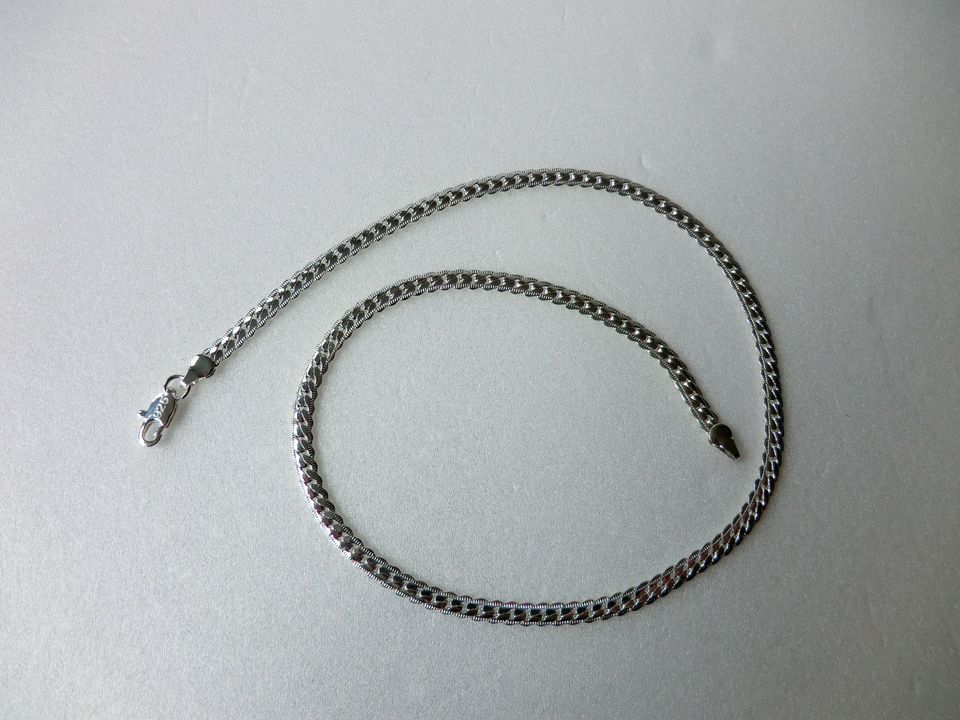 Versilberte Kette, hoch glänzend, L 50 cm, ⌀ 5 mm in Mainz