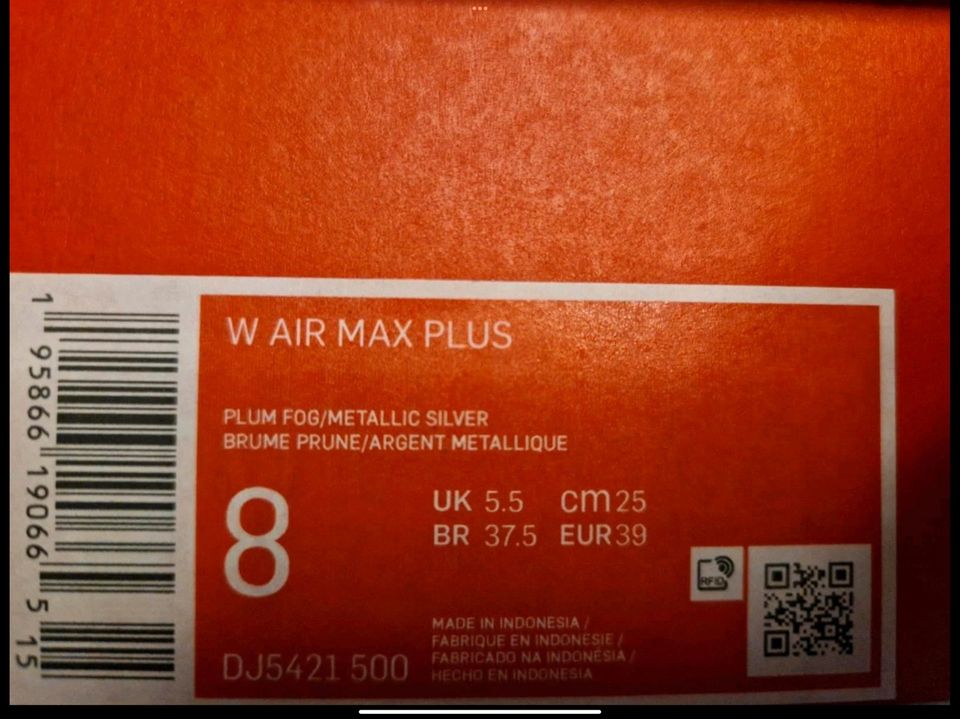 W Nike Air Max Gr.39 Plum Fog TN mit OVP Sneaker in Duisburg