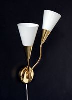 Kleine Wandlampe Metall gold Messing Glastüten Vintage 2-flammig Aachen - Aachen-Mitte Vorschau