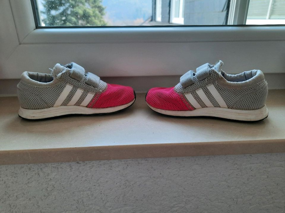 Adidas Los Angeles Turnschuhe Grau-Pink Klettverschluss Gr.26 in Eppstein