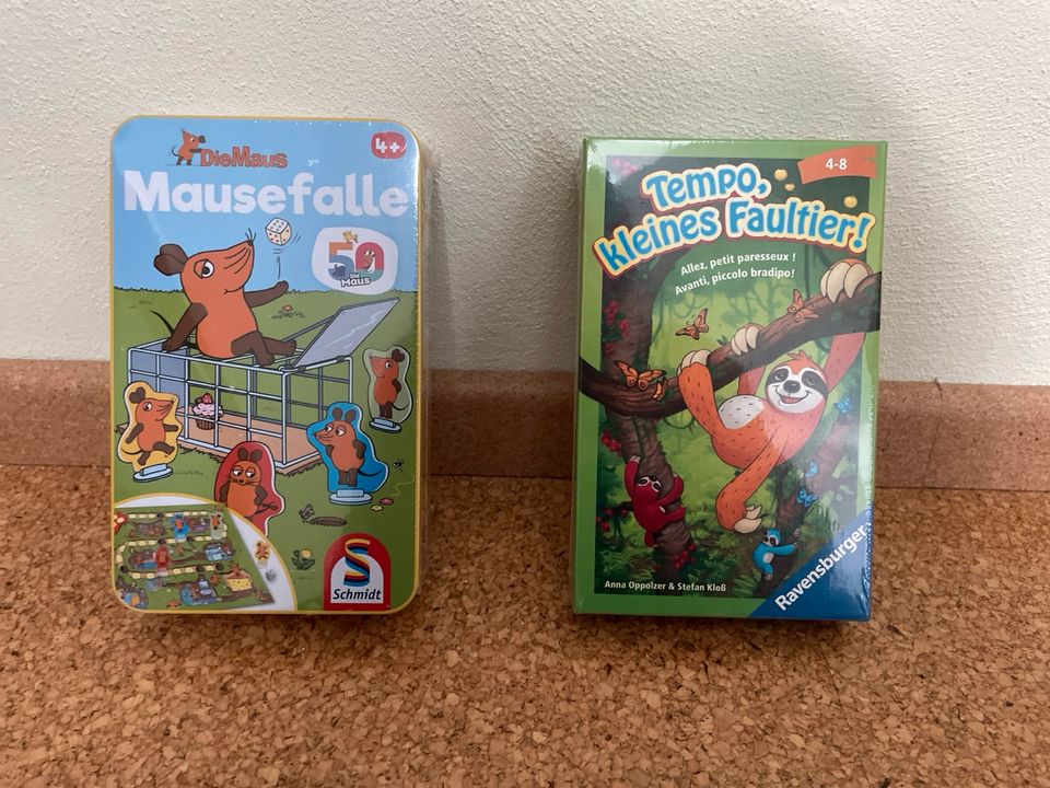 NEU: Mitbringspiele „Mausefalle“ & „Tempo, kleines Faultier“ in Schlüchtern