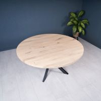 Massiver Runder Eichentisch 170cm "JEDE GRÖßE MÖGLICH" Rund Esstisch Massiv Massivholztisch Eichentisch Wohnzimmertisch Holztisch Design Tisch Stahlbeine Edelstahl Tischbeine Nordrhein-Westfalen - Ochtrup Vorschau