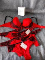 Schalen-BH Gr.70/75E rot-schwarz & Tanga's Gr.M Pankow - Weissensee Vorschau