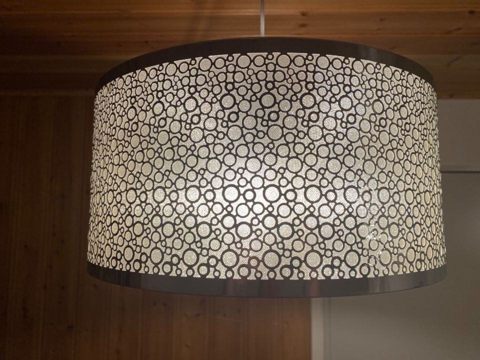 Lampenschirm Decke Pendelleuchte ca. 40 x 25 cm, silber in Igel
