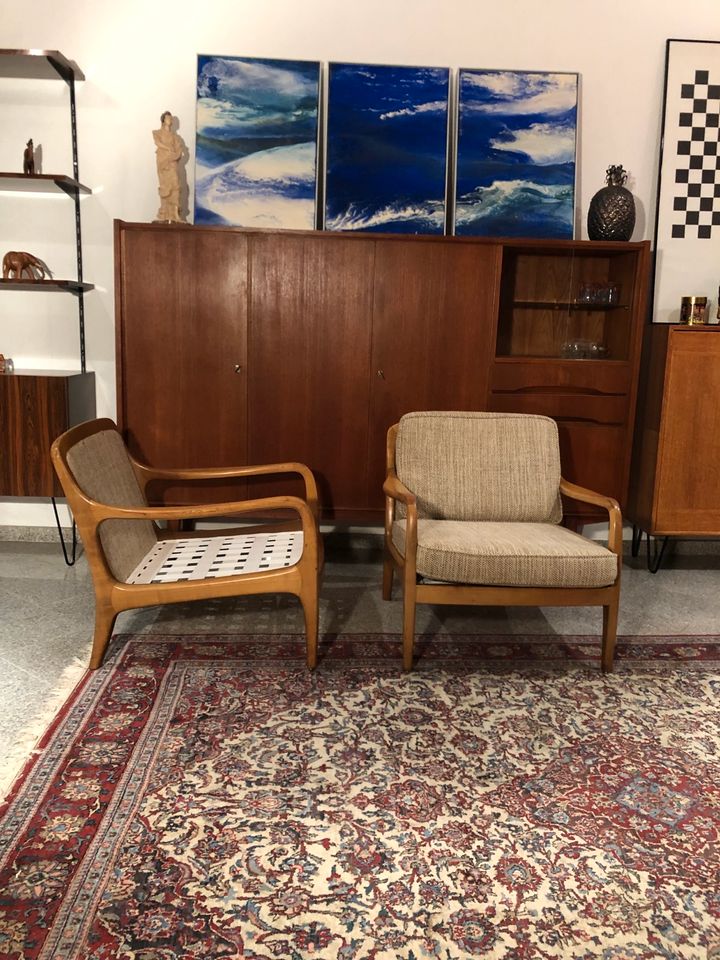 Mid Century easy chair Sessel Danish Design 1960 Cherry in Schorndorf