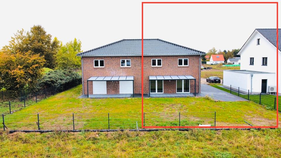 Haus zur Miete 155m² Neubau 5,5 Zimmer KfW55 Wärmepumpe mit 2 Bäder Carport Garten Nienburg Haßbergen in Haßbergen