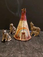 Räuchern Indianer Tipi Zelt mit Wolf Figuren Räucherstövchen Bayern - Augsburg Vorschau