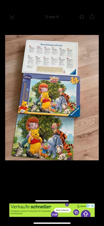 Puzzle Disney 4Jahre + Winnie puuh Ravensburger in Bad Wimpfen