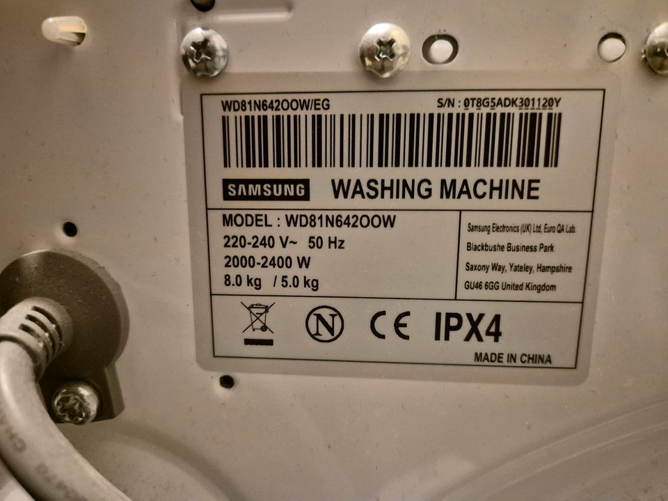 Samsung Waschmaschine Q-Drive 8kg mit Trockner 4 Jahre alt defekt in Woltersdorf